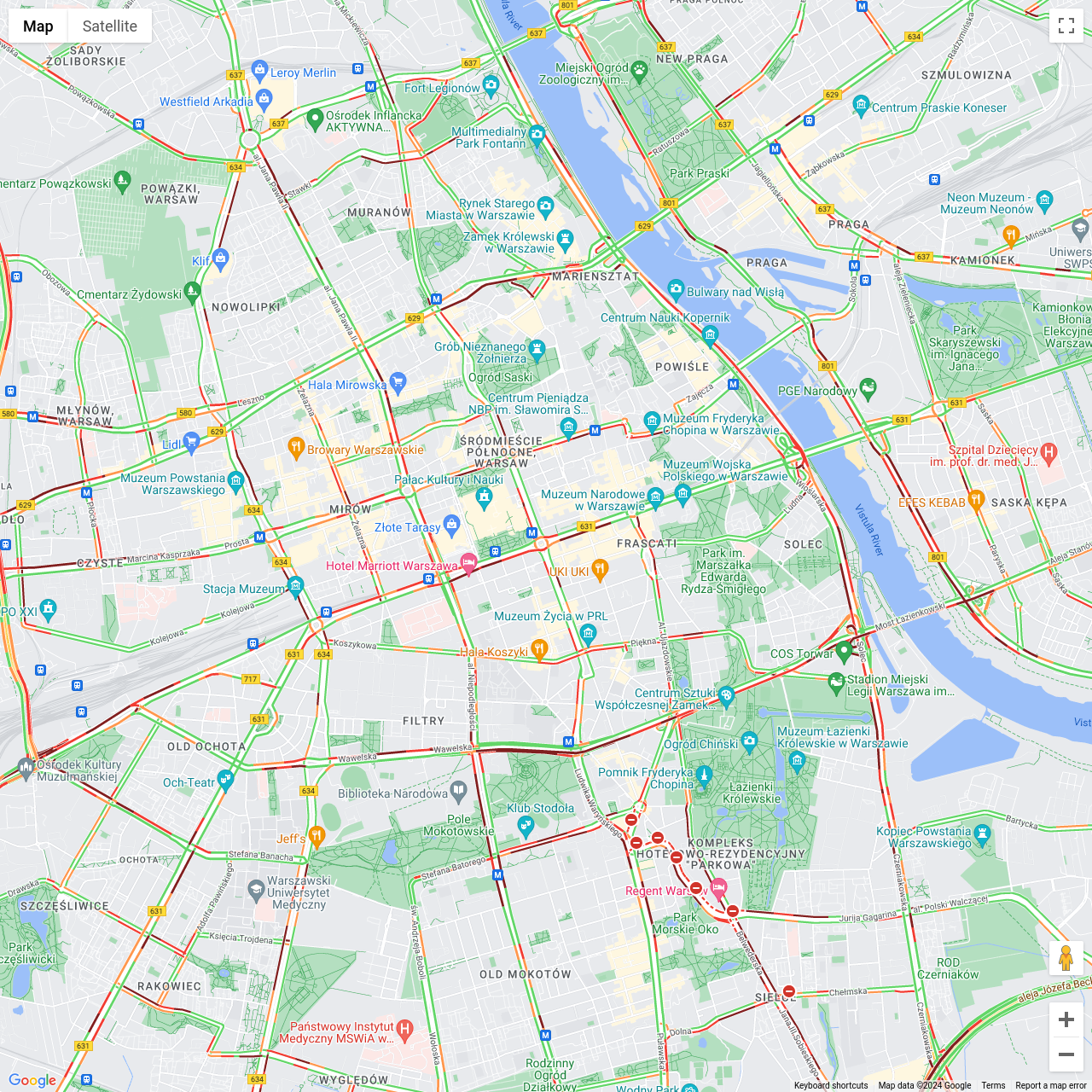 Warsaw Traffic Congestion
