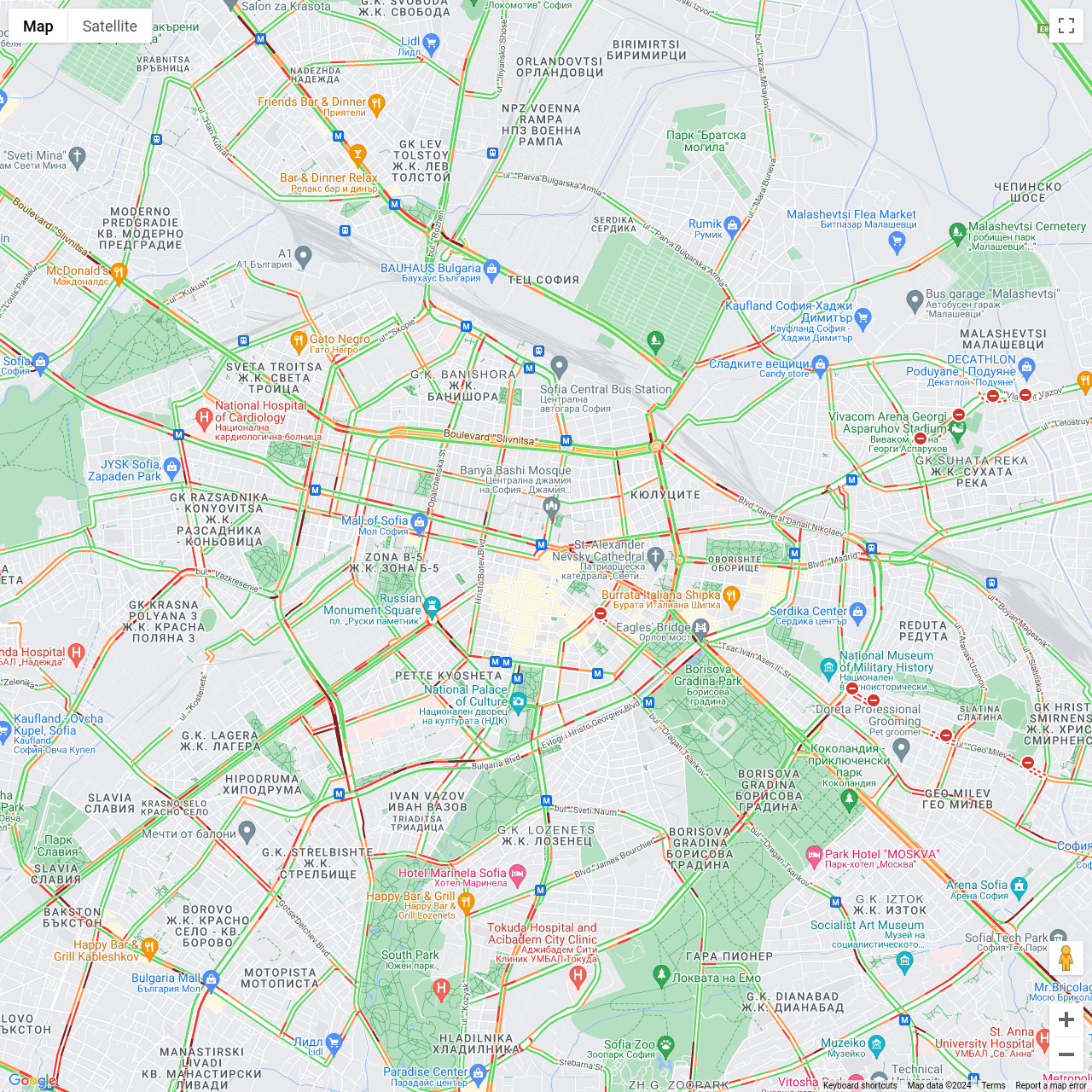 Sofia Traffic Congestion