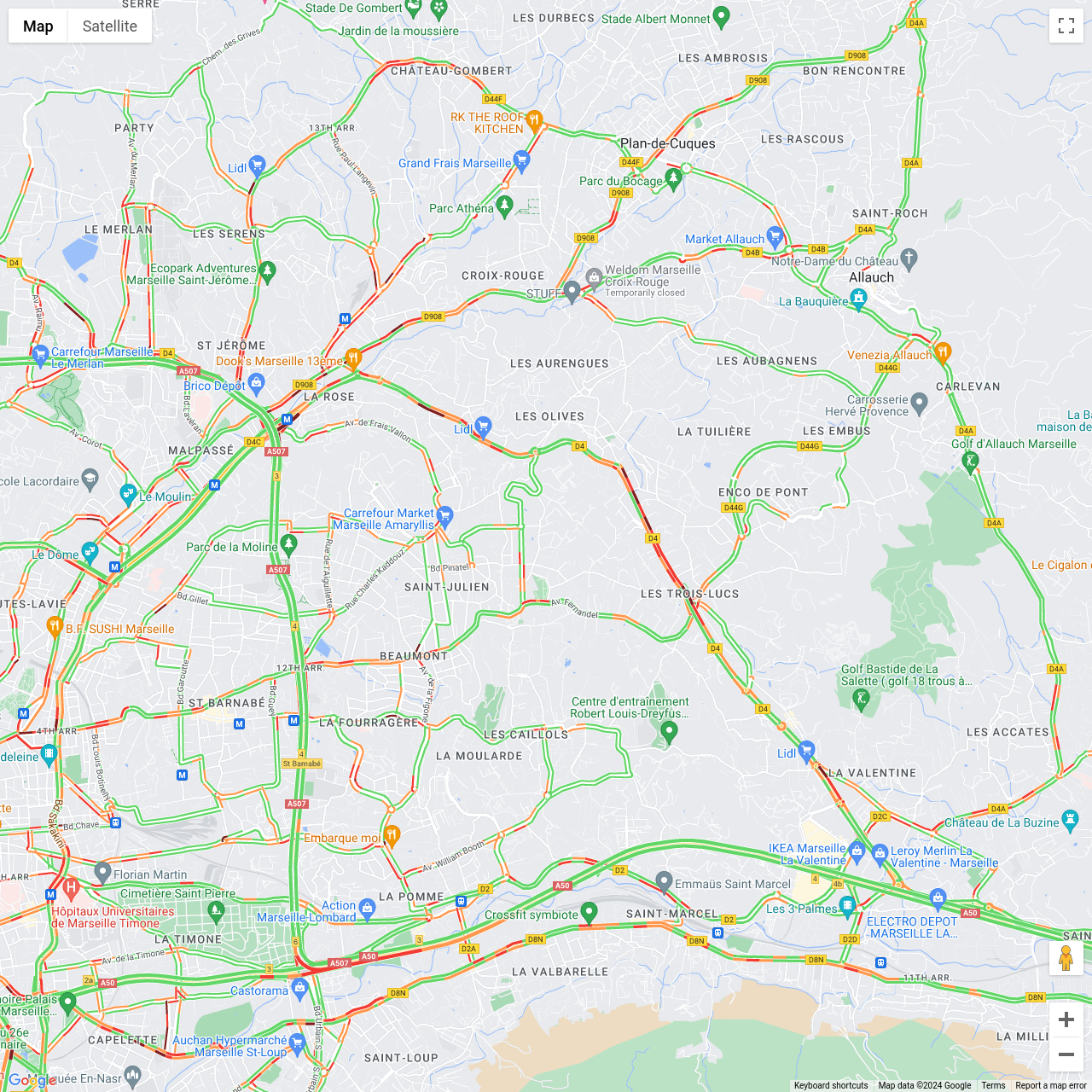 Marseille Traffic Congestion