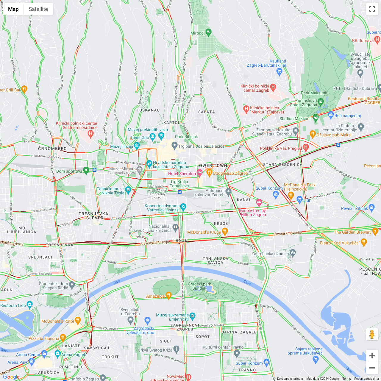 Zagreb Traffic Congestion