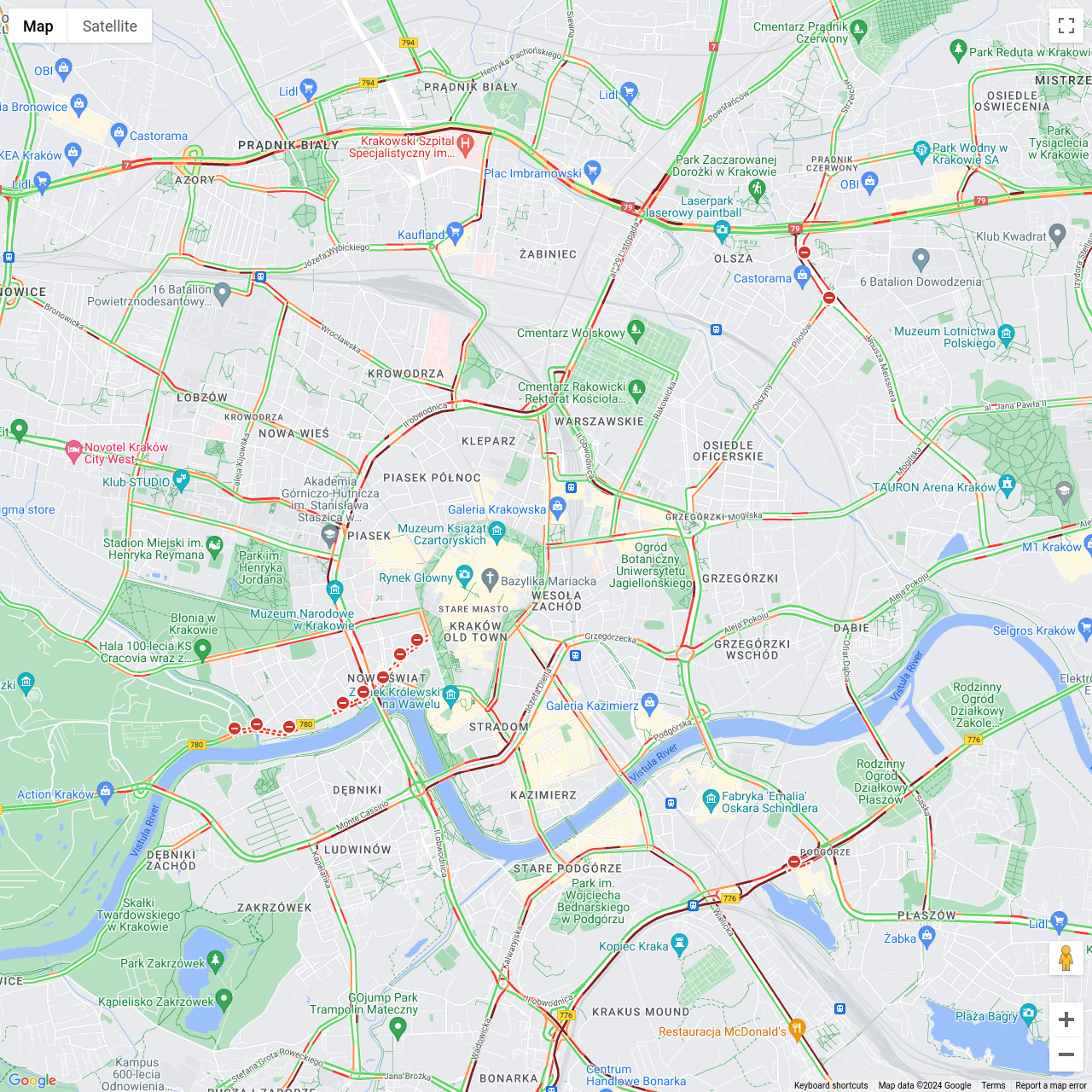 Krakow Traffic Congestion